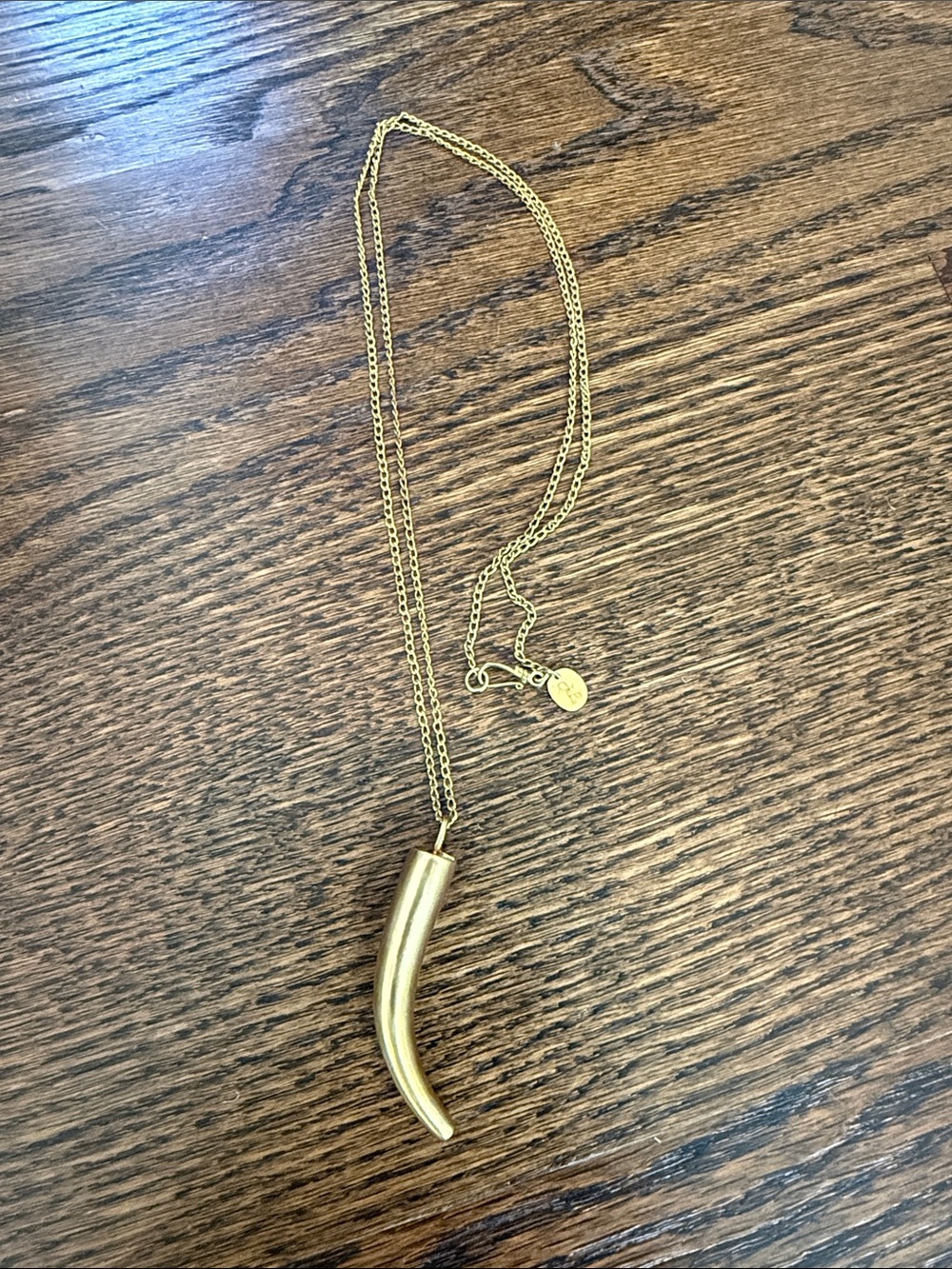 Julie Vos Gold Horn Pendant Necklace